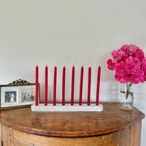 Bougeoir en grès chamotté à poser sur une étagère, un meuble ou en centre de table