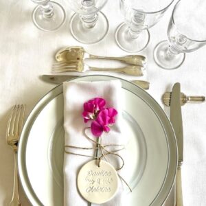 Médaille en porcelaine pour une jolie table de fête