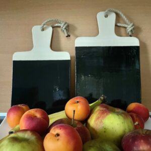 Planches noires à la cuisine