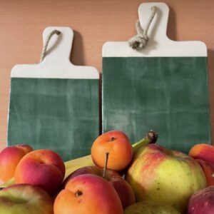 Planches vertes à la cuisine